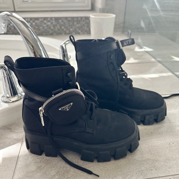 Prada Re- nylon combat boots with Prada pouches - Picture 3 of 3